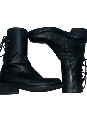 ann demeulemeester backlace boots